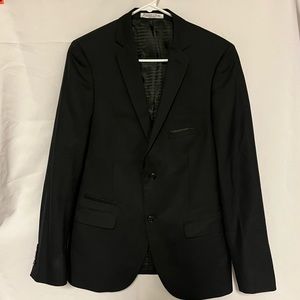 Suit jacket size 38 slim fit blazer mens coat black